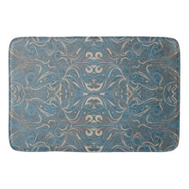 Gothic Mönster Blue Bath Mat Badrumsmatta