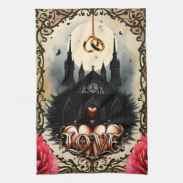 Gothic Moon –Eternal Love Beneath the Midnight Sky Kökshandduk