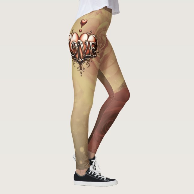 Gothic Moon –Eternal Love Beneath the Midnight Sky Leggings (Höger)