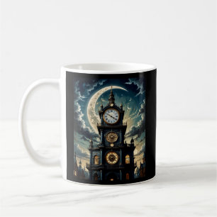 Gothic Moonlit ClockTowArt Tee Kaffemugg