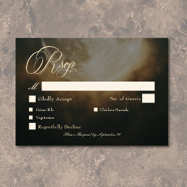 Gothic Mörk Full Moon Arch Bröllop OSA Kort