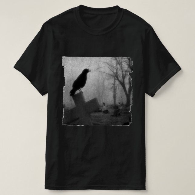 Gothic Mörk Raven T Shirt (Design framsida)