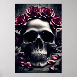 Gothic Mörk Ro & Skull Poster