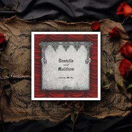 Gothic Mörk Romantik Bröllop Pappersservett
