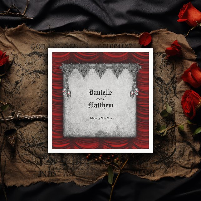Gothic Mörk Romantik Bröllop Pappersservett (Skapare uppladdad)