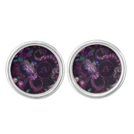 Gothic Mörk Rosa Tentacle Monogram Cufflinks