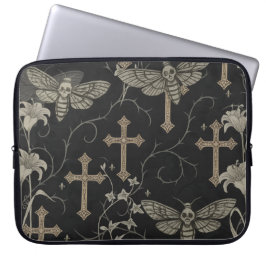 Gothic Moth & Cross Bärbar Laptopfodral Laptop Fodral