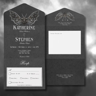 Gothic Moth Moody Black & White Middag