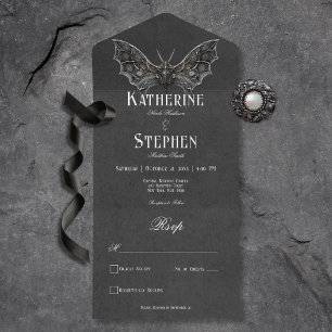 Gothic Moth Moody Black & White Middag