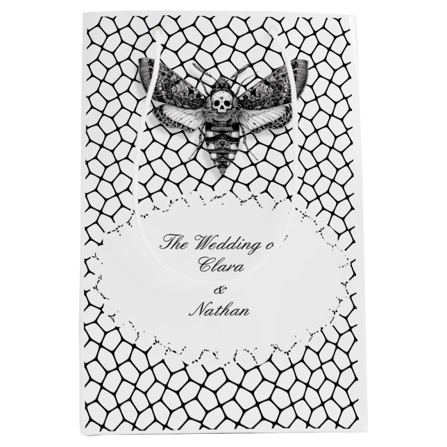 Gothic Moth Skull Bröllop – Mörk Elegans  (Framsidan)