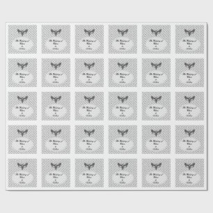 Gothic Moth Skull Bröllop - Mörk Elegant Presentpapper