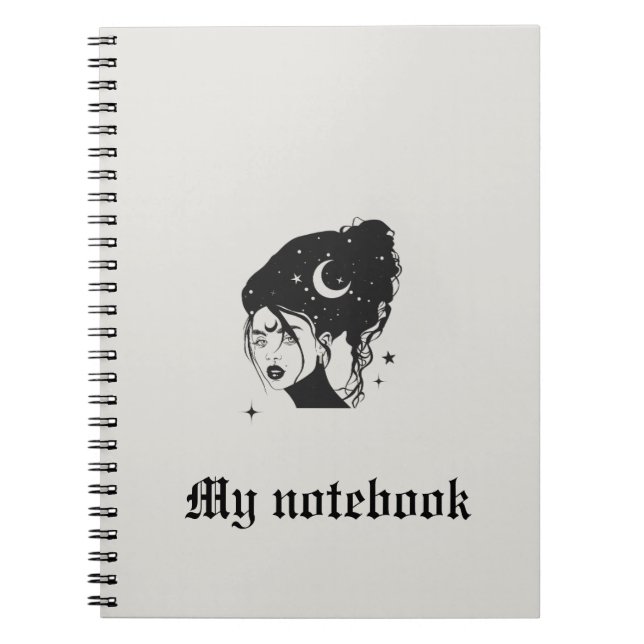Gothic Muse - Mörk Beauty Journal Anteckningsbok (Framsidan)