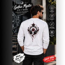 Gothic Mystic Eye T-Shirt – Mörk Fantasy Occult Sy
