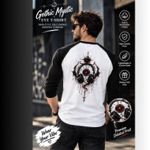 Gothic Mystic Eye T-Shirt – Mörk Fantasy Occult Sy