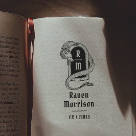 Gothic Mystical Magagon Ex Libris Bok Stämpel