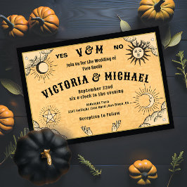 Gothic Mystical Spirit Board Halloween Bröllop Inbjudningar