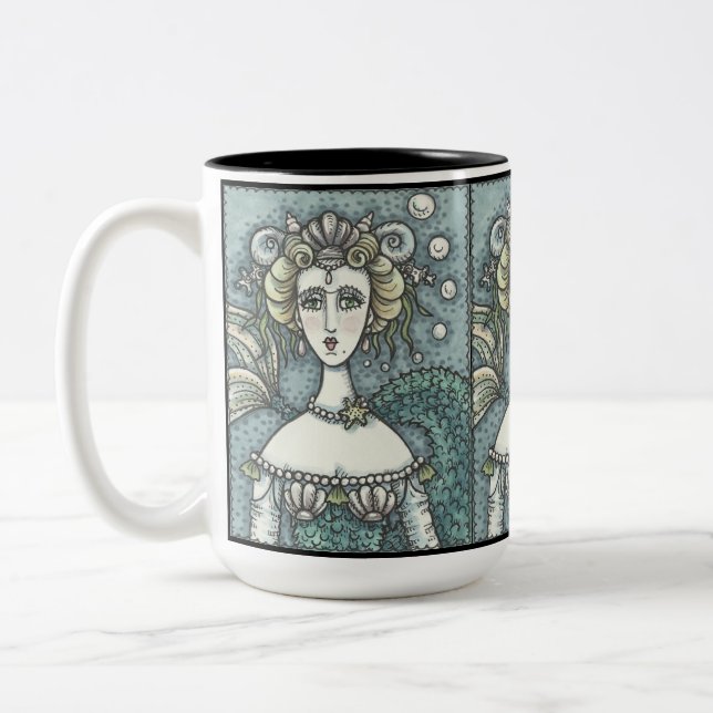 GOTHIC NEPTUNE'S SJÖJUNGFRU ÄLSKARE, TVÅ TON MUGG  (Vänster)