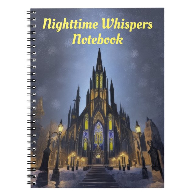 Gothic Night Cathedral Anteckningsbok (Framsidan)