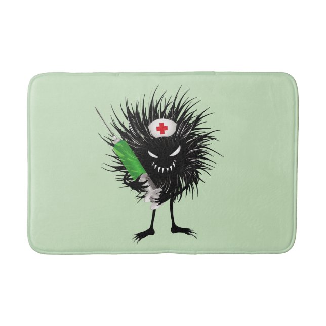 Gothic Nurse Funny Evil Creature Character Badrumsmatta (Framsidan)