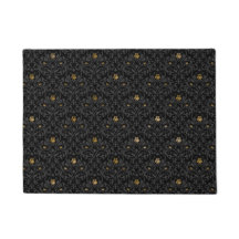 Gothic Nursery Black Ro Damask Matta Mat
