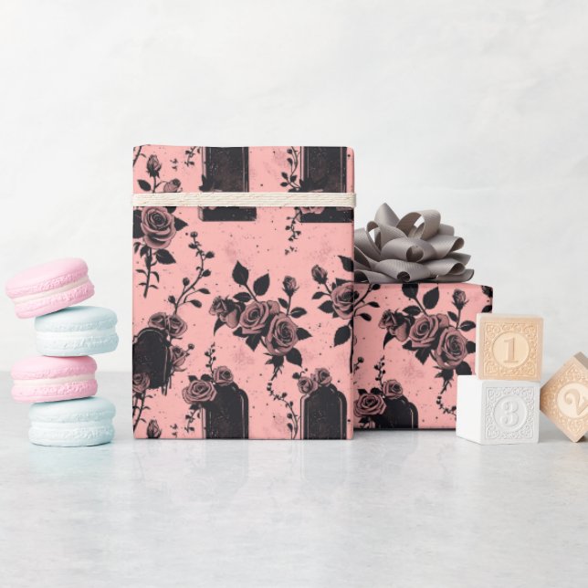 Gothic Occult Rosa Cemetery ro Presentpapper (Baby Shower)