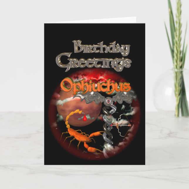 Gothic Ophiuchus Zodiac Birthday av Valxart Kort (Framsida)