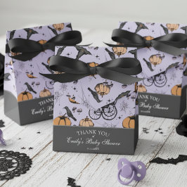 Gothic Orange Babyvagn Baby Shower Tack Kort Presentaskar