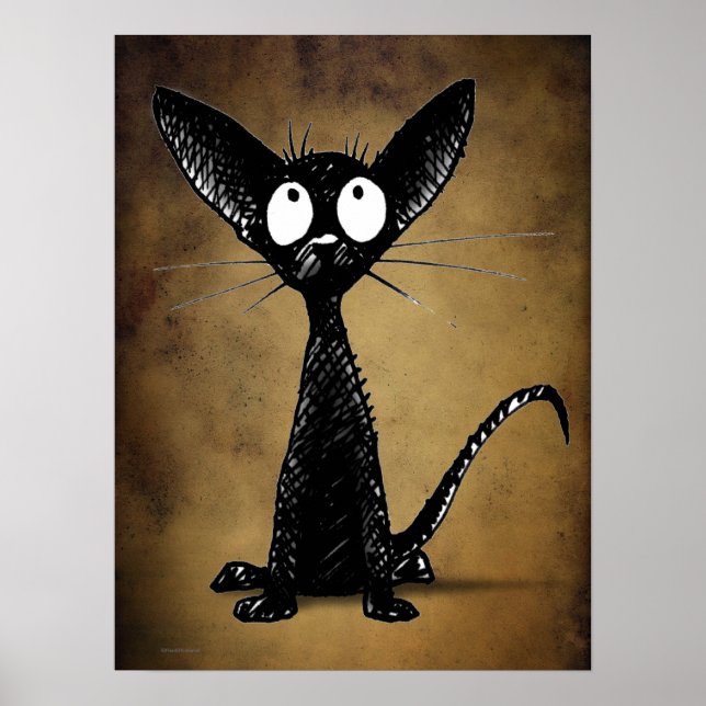 Gothic Oriental Black Cat Poster (Framsidan)