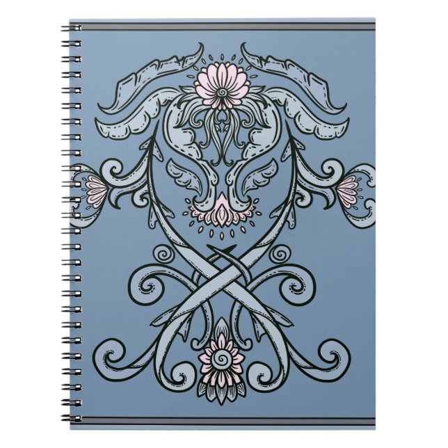 Gothic Ornamental Vapensköld Anteckningsbok (Framsidan)