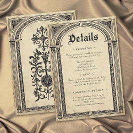 Gothic Parchment Medieval Until Death Wedding Tilläggskort