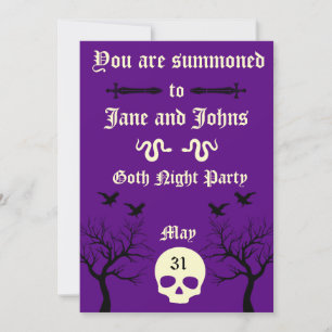 Gothic Party utskrivbar Inbjudningar