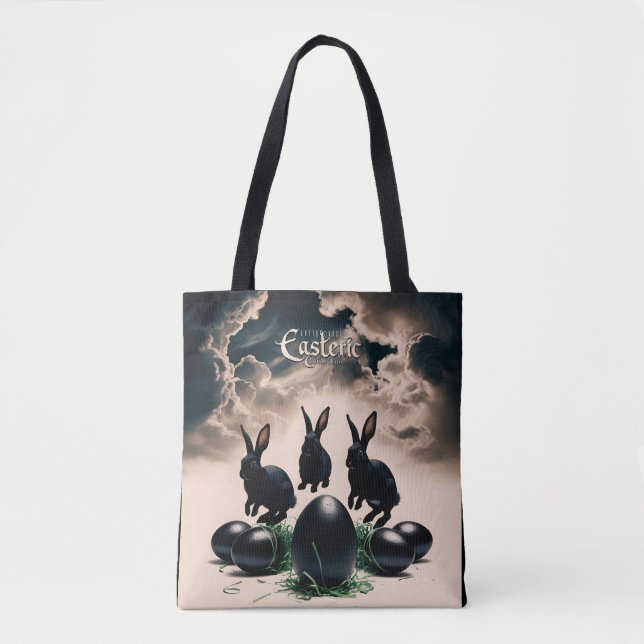 Gothic Påsk - Mörk Bunnies & Mysterious Eggs Tot Tygkasse (Framsida)