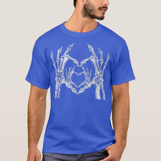 Gothic Pastel Goth Skeleton Händer Heart Par Morsa T Shirt