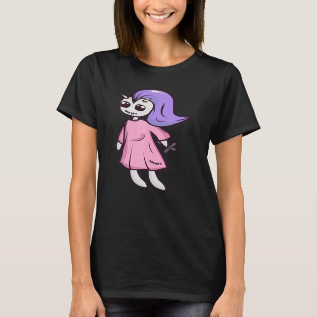 Gothic Pastel Teddy Bat Creepy Voodoo 3 T Shirt (Framsida)