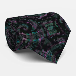 Gothic Petrol Paisley Slips