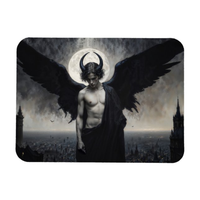 Gothic Portrait of Lord Lucifer Magnet (Horisontell)
