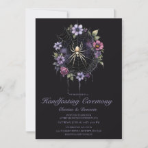 Gothic Purple Spider Floral Web Handfasting