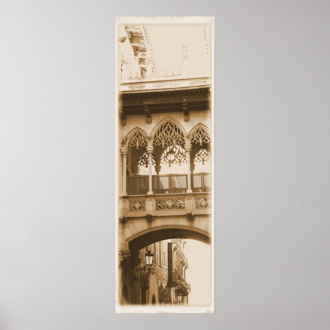 Gothic Quarter Barcelona Poster (Framsidan)