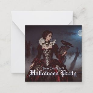 Gothic Queen i Moonlit Graveyard Anteckningskort