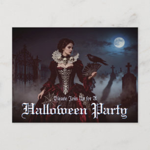 Gothic Queen i Moonlit Graveyard Helg Vykort