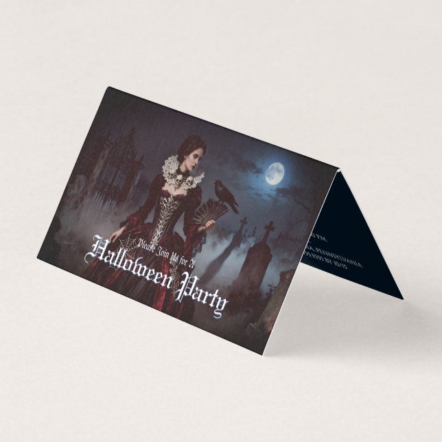 Gothic Queen i Moonlit Graveyard Kort (Framsida)
