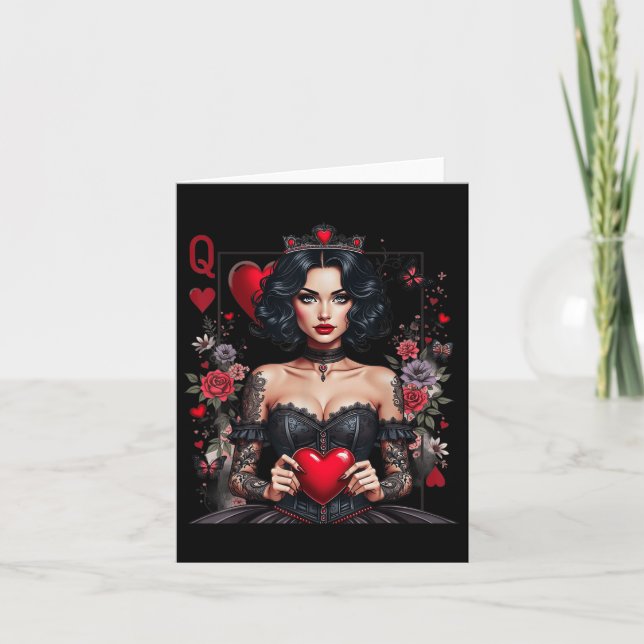 Gothic Queen of Hearts Kort (Framsida)