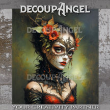 Gothic Queen of Vår Decoupage