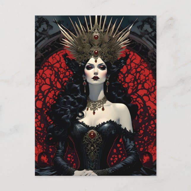 Gothic Queen Vykort (Framsida)