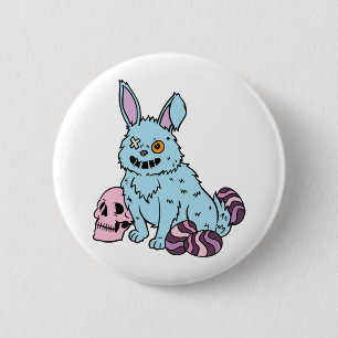 Gothic Rabbit Gothic Bunny Gothic Påsk Emo Goth Knapp
