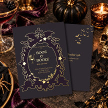Gothic ram Boos & Booze Halloween Plommon & Guld