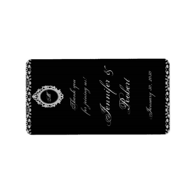 Gothic Ram Monogram Lip Balm Adressetikett (Framsidan)