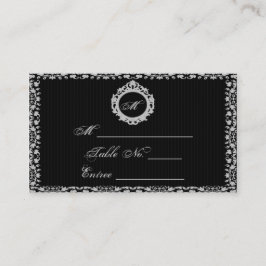 Gothic Ram monogram-platskort Placeringskort