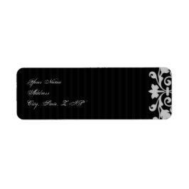 Gothic Ram Monogram Returadress Etikett