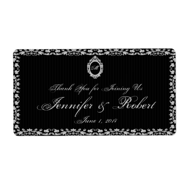 Gothic Ram Monogram Vattenflaska Fraktsedel (Framsidan)